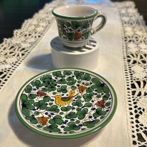 Italian espresso cup and saucer